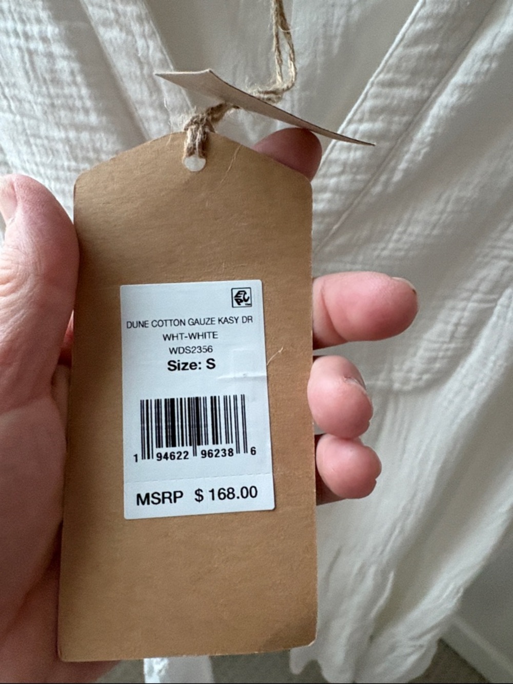 NWT Faherty Dune Cotton Gauze Kasy Dress - Size Small - Picture 3 of 8
